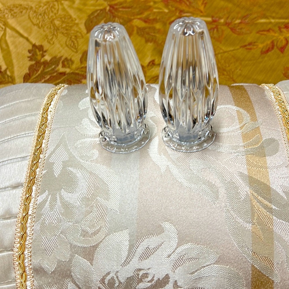 Beautiful NEW Park Lane MIKASA Crystal Salt & Pepper Shakers